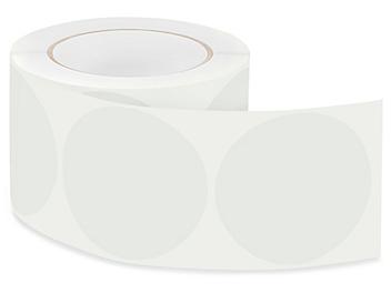 Removable Adhesive Circle Labels - Clear, 3" S-21647C