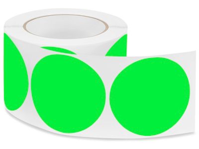 Removable Adhesive Labels - Fluorescent Green, 2 x 3 S-5638G - Uline