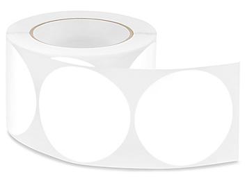 Removable Adhesive Circle Labels - White, 3" S-21647W