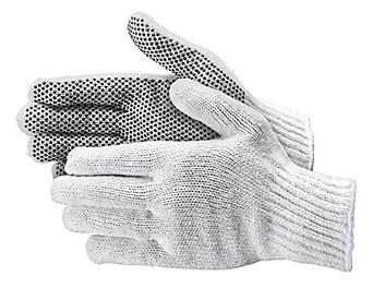 PVC Dot Knit Gloves - Single-Sided, Large S-21650-L