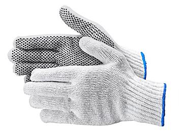 PVC Dot Knit Gloves - Single-Sided, Medium S-21650-M