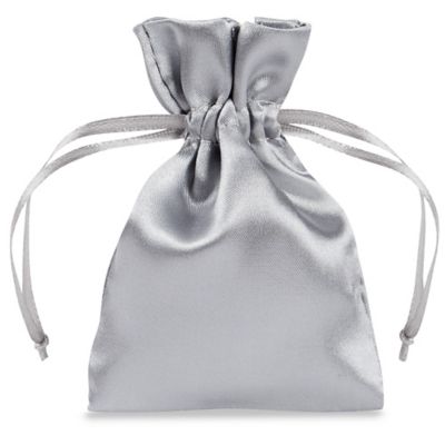 Satin Bags - 3 x 4", Silver S-21651SIL