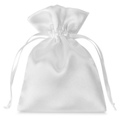 Satin Jewelry Pouch 3x4 White (10-Pcs)