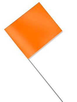 Stake Flags - 4 x 5", Fluorescent Orange S-21660FO