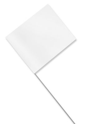 Stake Flags - 4 x 5", White S-21660W