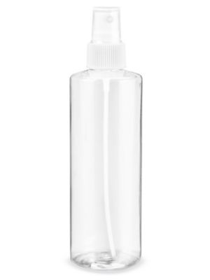 Clear Cylinder Spray Bottles Bulk Pack - 8 oz S-21663B - Uline