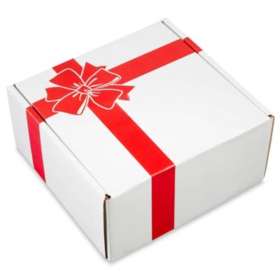 Holiday Mailer - 10 x 10 x 5", Red Bow S-21667BOW