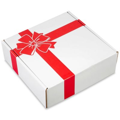 Holiday Mailer - 12 x 12 x 4", Red Bow S-21668BOW