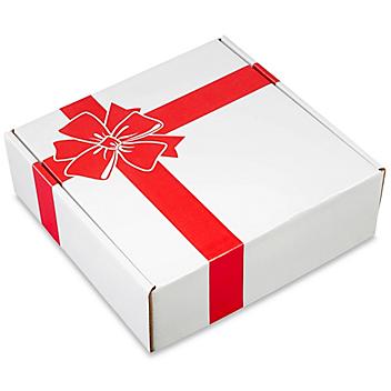 Holiday Mailer - 12 x 12 x 4", Red Bow S-21668BOW