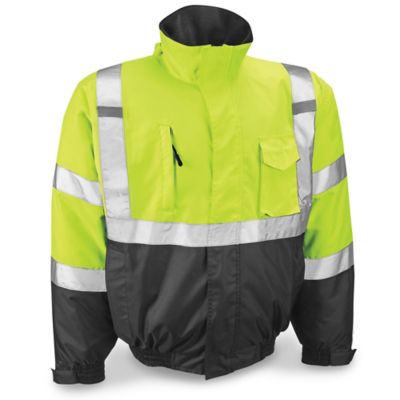 Class 3 Hi-Vis Bomber Jacket - Lime, 3XL S-21675-3X