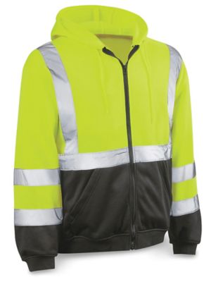 Class 3 Hi-Vis Full-Zip Hoodie - Lime, Large S-21678-L