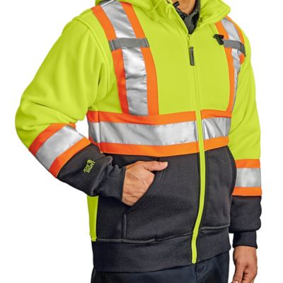 Hi vis full zip hoodie best sale