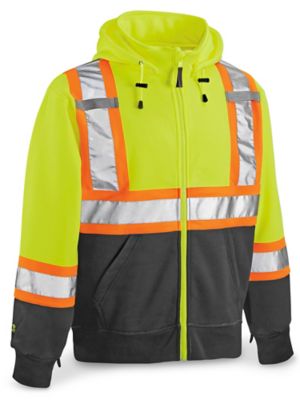 Class 2 Hi-Vis Full-Zip Hoodie - Lime, XL S-21680-X