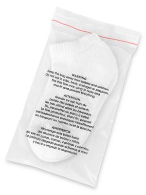 Resealable Suffocation Warning Bags with Vent Hole - 1.5 Mil, 14 x 20