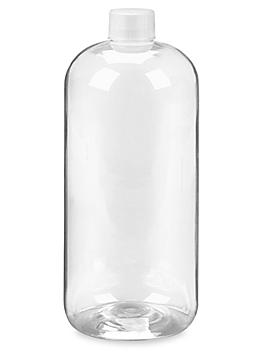Clear Boston Round Bottles - 32 oz S-21698