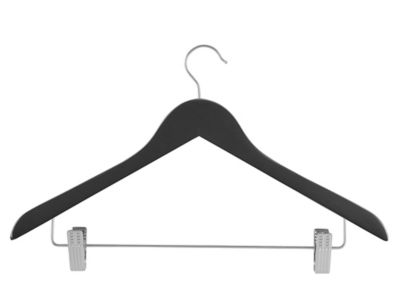Wood Hangers - Suit Combo, Black S-21709BL