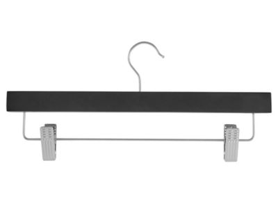 Wood Hangers - Adjustable Clips, Black S-21710BL - Uline