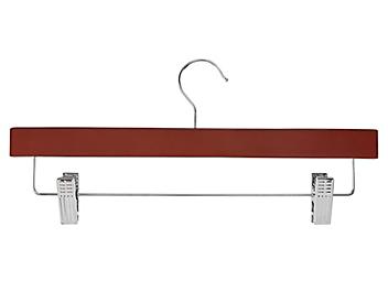 Wood Hangers - Adjustable Clips, Walnut S-21710WAL