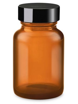 Amber 2 oz Glass Jar with CR Lid - GrayLine Supply