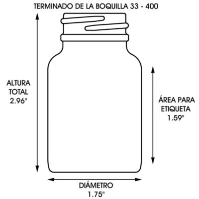 Frascos de Vidrio con Boca Ancha - 4 oz, Tapa Plástica, 118 ml S-14488P -  Uline
