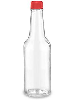Glass Woozy Bottles - 10 oz, Red Cap S-21721R