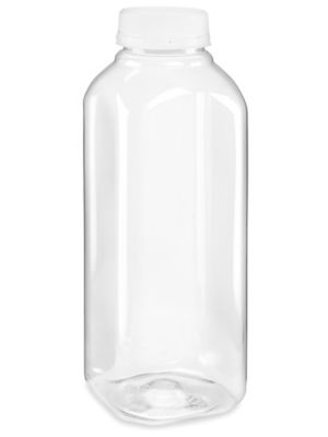 16 oz Plastic Bottles with Caps (100 Pack)