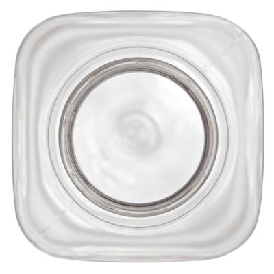 Clear Square Plastic Juice Bottles - 16 oz, White Cap