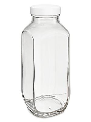 French Square Glass Jars - 16 oz S-21740 - Uline