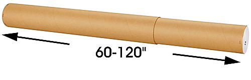 ProLine 3 x 60 Kraft Heavy-Duty Mailing Shipping Tubes with Caps (1 Tube)
