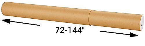 2-Piece Adjustable Kraft Mailing Tubes with End Caps