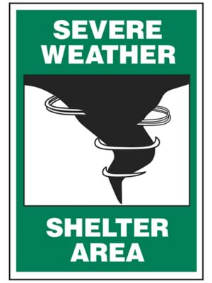  "Severe Weather Shelter Area" Sign