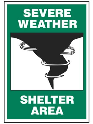 "Severe Weather Shelter Area" Sign