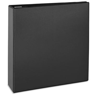 SKILCRAFT Leather Grain 3 Ring Binder 1 Round Rings Black - Office Depot