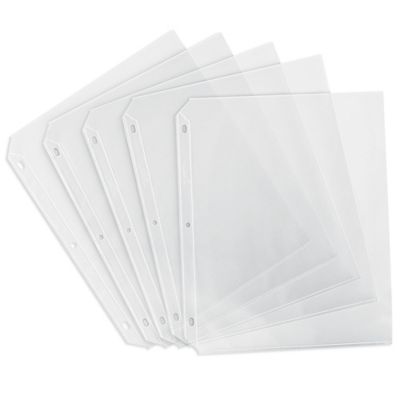 100 Sheets Clear Page Protectors for 3 Ring Binder Document Paper Sheet  Sleeves