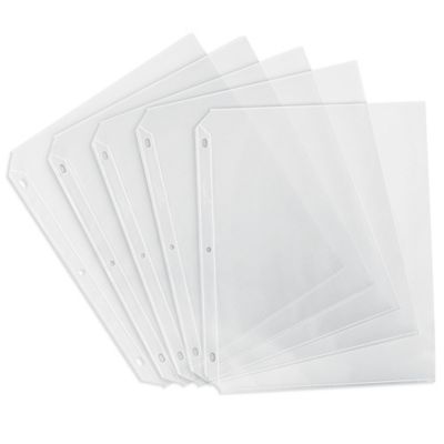 Lot de 6 classeurs avec pochettes en plastique - 30 poches - 21,6 x 27,9 cm  - Avec protecteur de feuille transparente - Affichage de 60 pages 