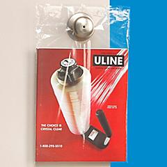 100 CLEAR 4 x 12 DOOR KNOB POLY BAGS FOR HANGER FLYERS QUALITY ULINE 1.5 MIL 