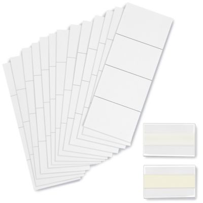 Porte-étiquettes et étiquettes pour bacs à tablettes en plastique – 3 x 3/4  po S-21114 - Uline