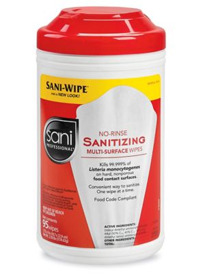 Sani-Wipe® Toallitas Desinfectantes - 95 unidades S-21834 - Uline