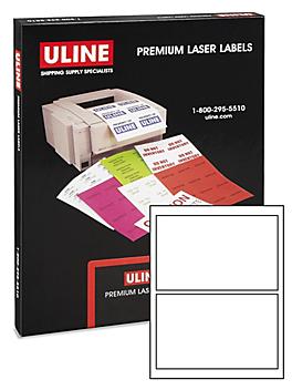 Uline Laser Labels - White, 7 3/4 x 4 3/4" S-21846