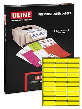Uline True Color Laser Labels - Yellow, 2 5/8 x 1" S-21851Y