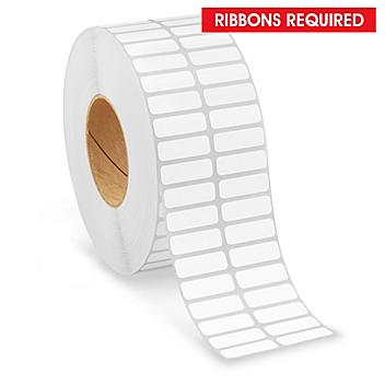 Industrial Thermal Transfer Labels - 2-Up, 1 1/2 x 1/2", Ribbons Required S-21868