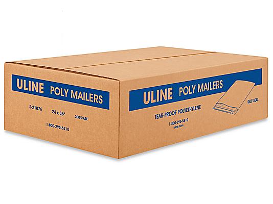 Tear-Proof Polyethylene Mailers with Tear Strip Bulk Pack - 24 x