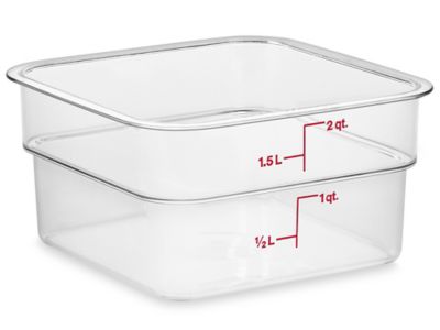 Cambro® Square Food Storage Containers - 2 Quart, Clear S-21881
