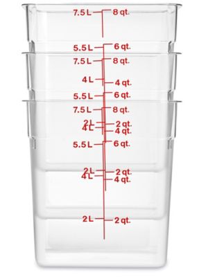 Cambro® Square Food Storage Container Lid - 2 and 4 Quart S-21885 - Uline