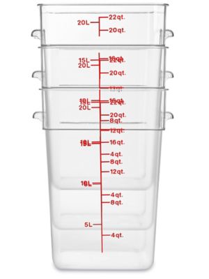 Cambro® Contenedor Cuadrados Para Almacenar Alimentos - 12 Cuartos De