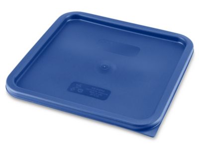 Vigor 12, 18, and 22 Qt. Blue Square Polypropylene Food Storage