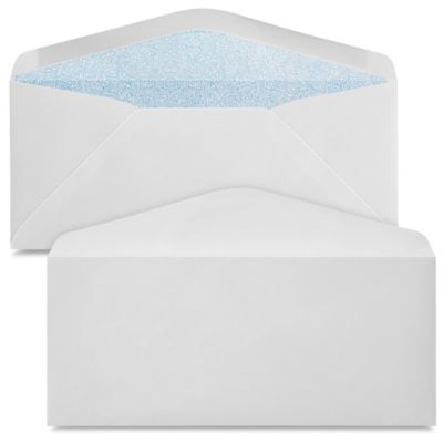 10 Machinable White Business Envelopes - 4 1/8 x 9 1/2 S-21892 - Uline