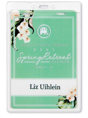 Name Badge Holders - 4 x 6", Vertical, Pre-Punched S-21915