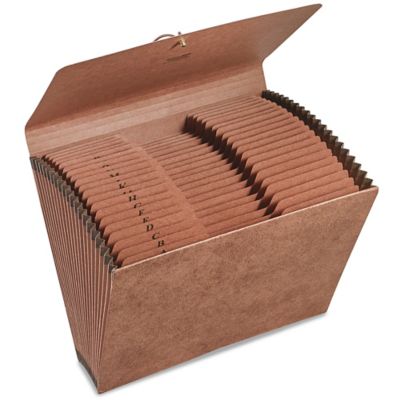 Brown A-Z Accordion File Folder S-21938 - ULINE