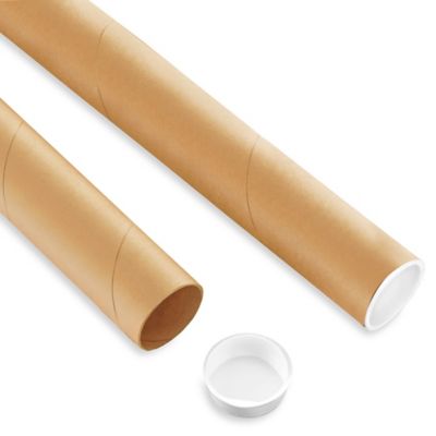 Custom Kraft Mailing Tubes with End Caps - 1 x 24" S-22009
